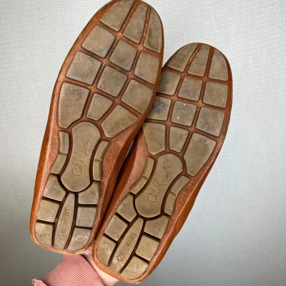 Cole Haan Grant Driver‎ Mens 10M British Tan Leather Nike Air Loafers C00026